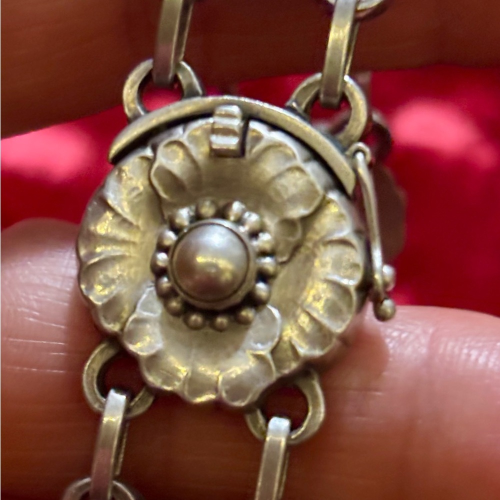 Rare Georg Jensen Sterling Silver “Blossom” Bracelet 1940’s. Trade 4 rose gold! - Picture 9 of 16